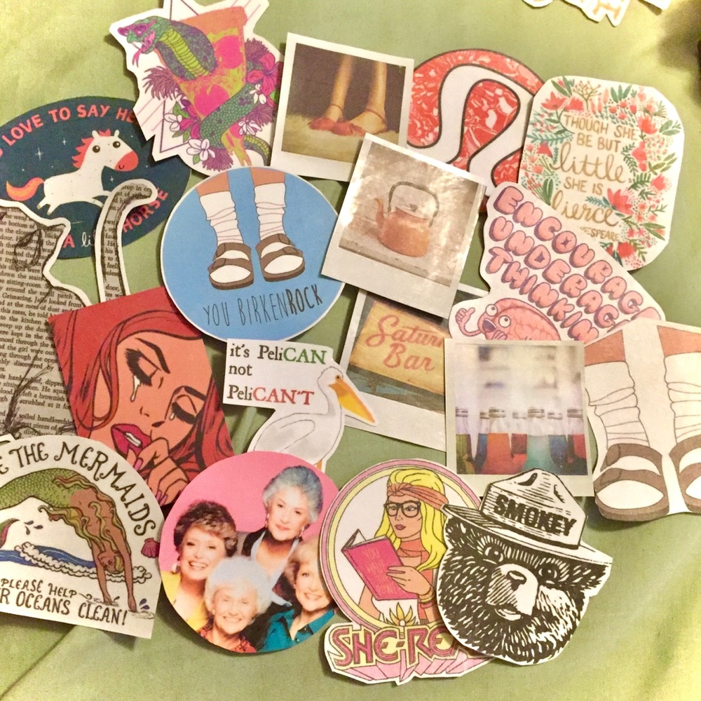 18 piece handmade tumblr stickers